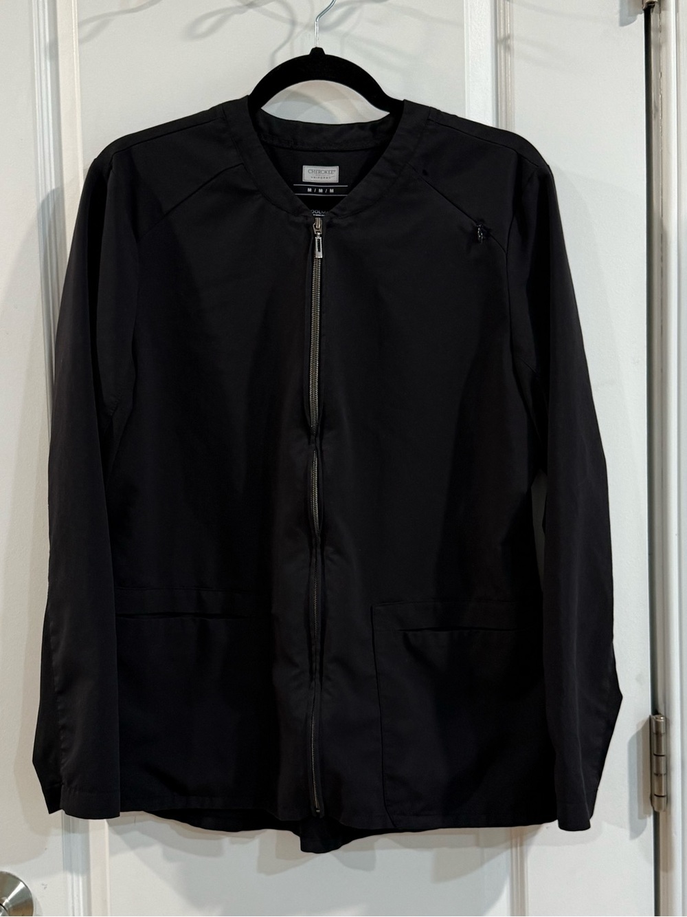 Women's Cherokee Black Utility Zip Jacket-medium